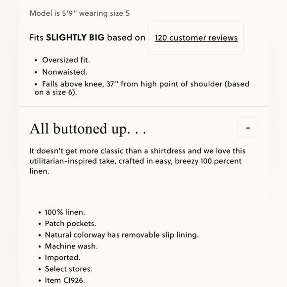 NWT J CREW Utility shirtdress in linen in Natural - Picture 11 of 12